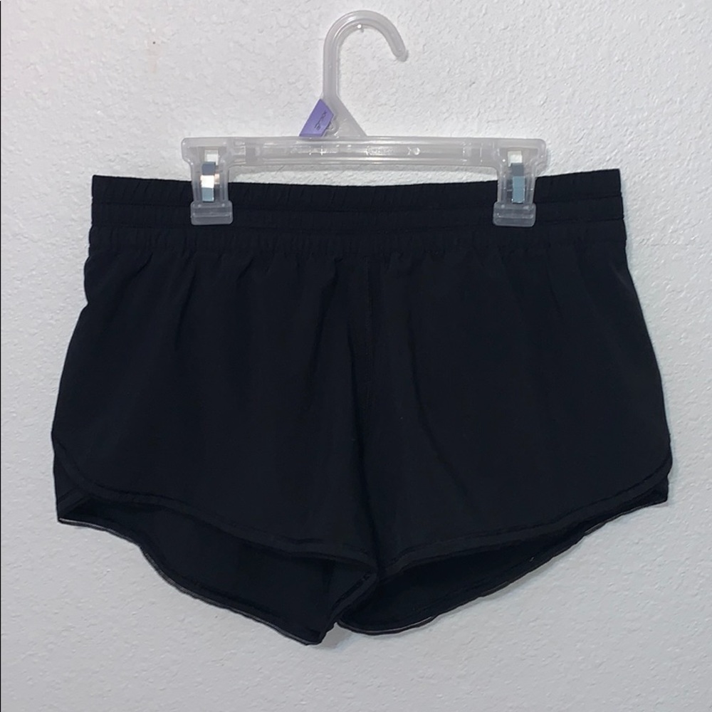 open leg lululemon shorts size 6